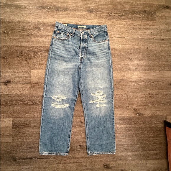 Levi's Denim - Levi's Women's Blue Distressed Boyfriend Jeans